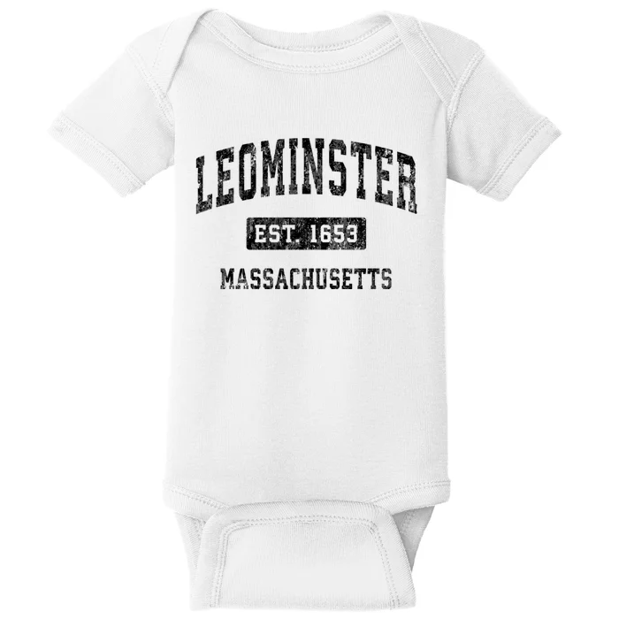 Leominster Massachusetts Ma Vintage Established Sports Baby Bodysuit