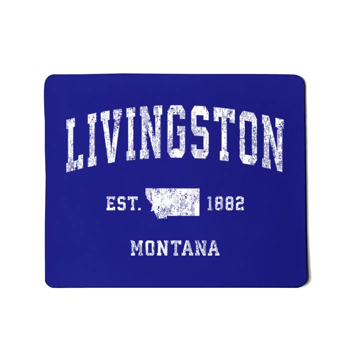 Livingston Montana Mt Vintage Athletic Sports Design Cute Gift Mousepad