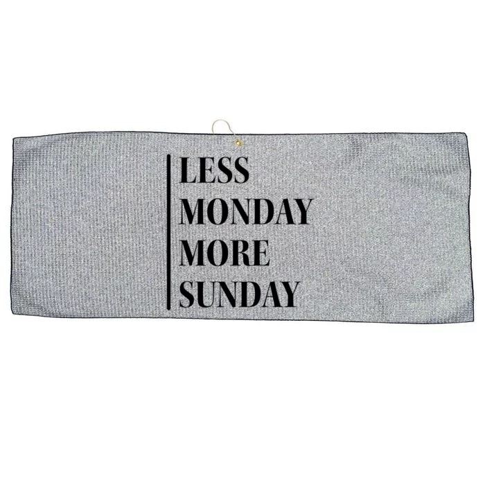 Less Monday More Sunday Cool Gift Large Microfiber Waffle Golf Towel