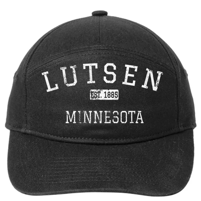 Lutsen Minnesota Mn Vintage 7-Panel Snapback Hat