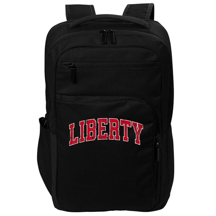 Liberty Missouri Mo Vintage Sports Design Red Design Impact Tech Backpack