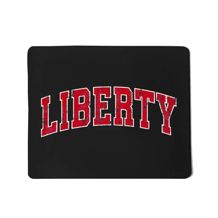 Liberty Missouri Mo Vintage Sports Design Red Design Mousepad