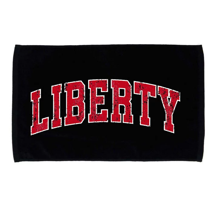 Liberty Missouri Mo Vintage Sports Design Red Design Microfiber Hand Towel