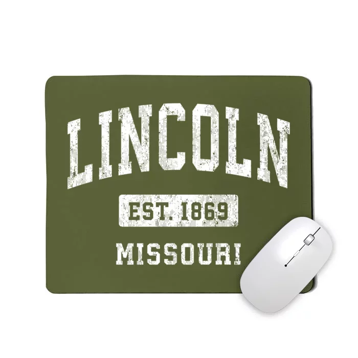 Lincoln Missouri Mo Vintage Athletic Sports Mousepad