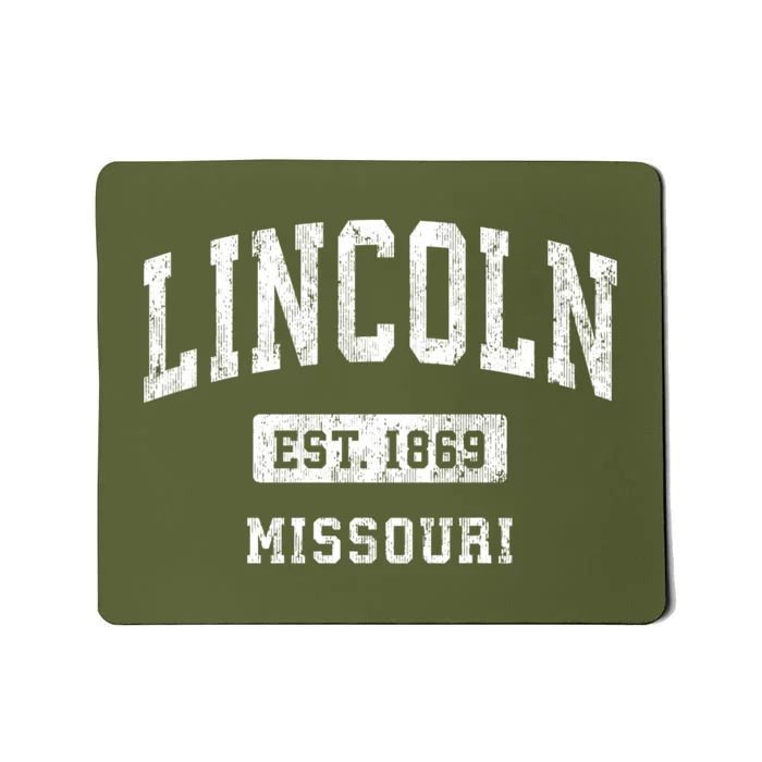 Lincoln Missouri Mo Vintage Athletic Sports Mousepad