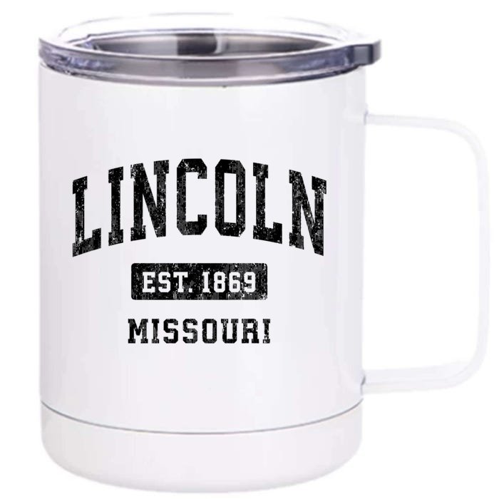 Lincoln Missouri Mo Vintage Athletic Sports Front & Back 12oz Stainless Steel Tumbler Cup