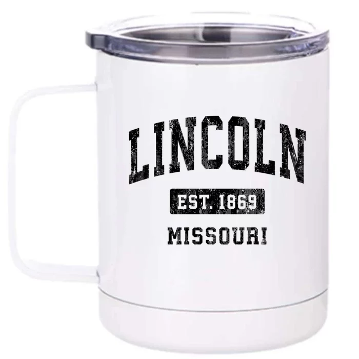 Lincoln Missouri Mo Vintage Athletic Sports Front & Back 12oz Stainless Steel Tumbler Cup