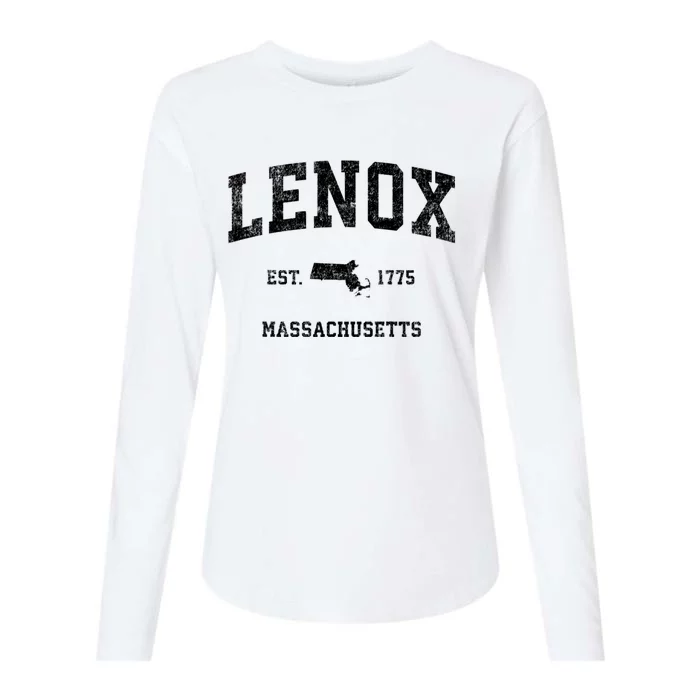 Lenox Massachusetts Ma Vintage Athletic Sports Womens Cotton Relaxed Long Sleeve T-Shirt