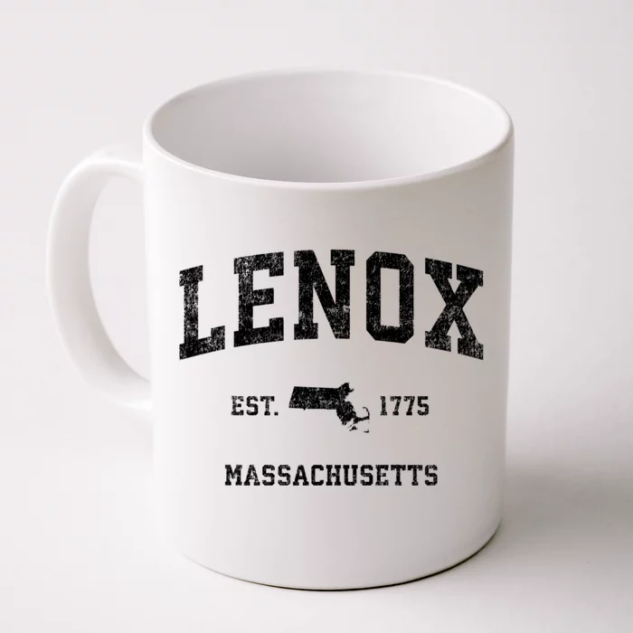 Lenox Massachusetts Ma Vintage Athletic Sports Front & Back Coffee Mug