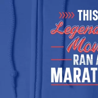 Legendary Mom Marathon Runner Marathon Funny Gift Full Zip Hoodie