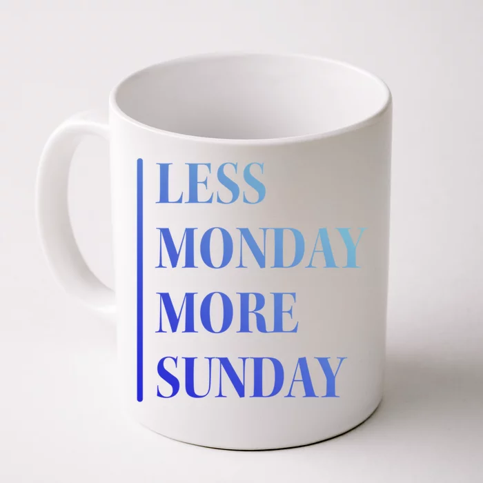 Less Monday More Sunday Gift Front & Back Coffee Mug