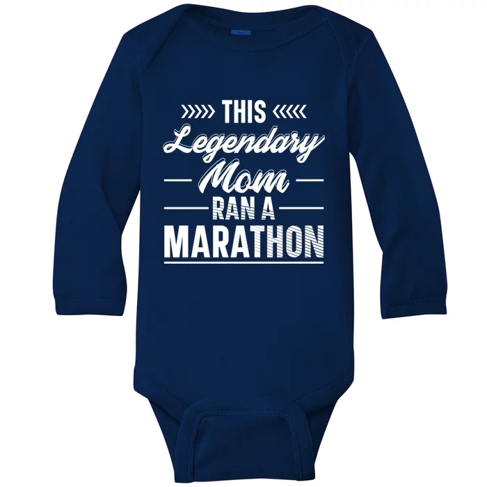 Legendary Mom Marathon Runner Marathon Gift Baby Long Sleeve Bodysuit