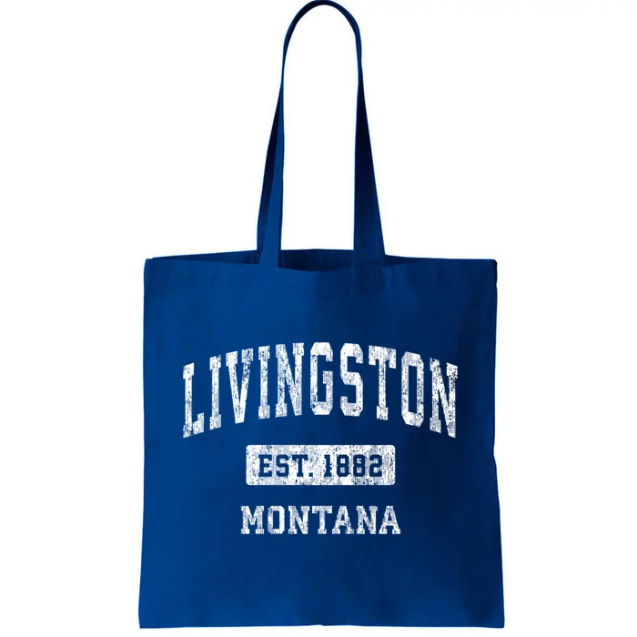 Livingston Montana Mt Vintage Sports Design Black Design Gift Tote Bag