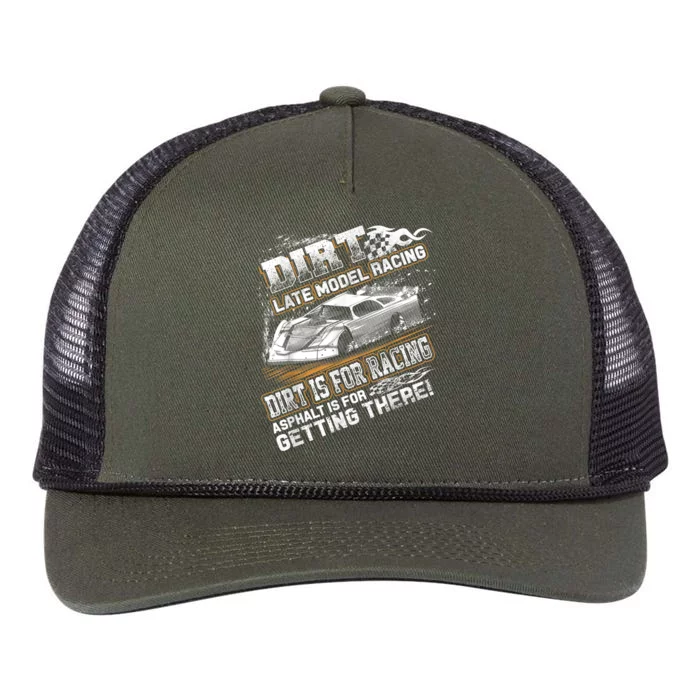 Late Model Modified Dirt Track Racing Dirt Is For Racing Retro Rope Trucker Hat Cap