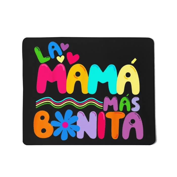 La MaMa Mas Bonita Retro Groovy Funny Spanish Mothers Day Mousepad