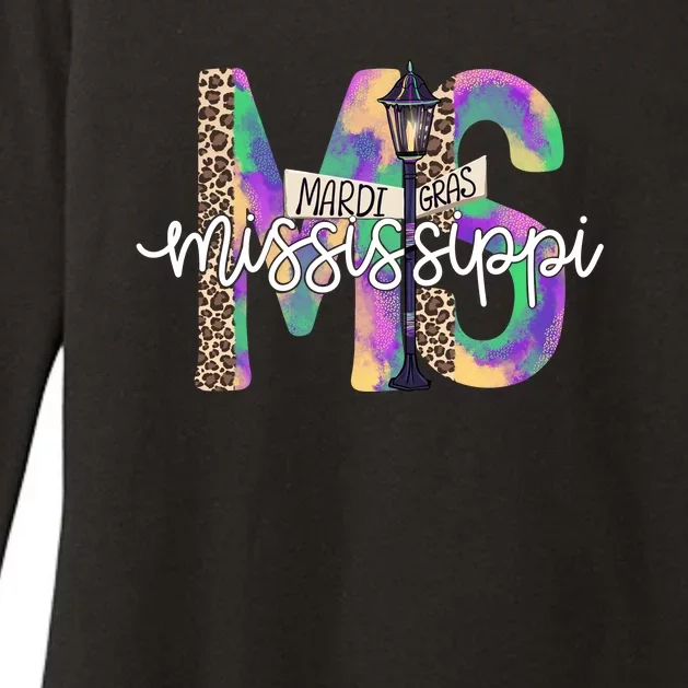 Leopard Mississippi Ms Mardi Gras Womens CVC Long Sleeve Shirt