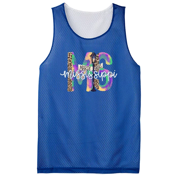 Leopard Mississippi Ms Mardi Gras Mesh Reversible Basketball Jersey Tank