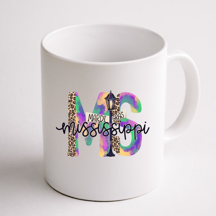 Leopard Mississippi Ms Mardi Gras Front & Back Coffee Mug