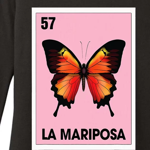 La Mariposa Mexican Bingo Card Game Butterfly Lover Spanish Womens CVC Long Sleeve Shirt