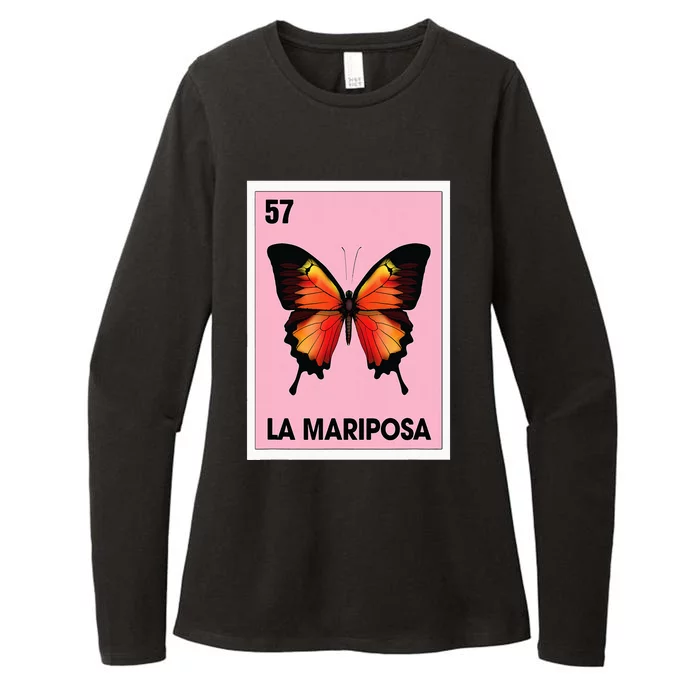 La Mariposa Mexican Bingo Card Game Butterfly Lover Spanish Womens CVC Long Sleeve Shirt