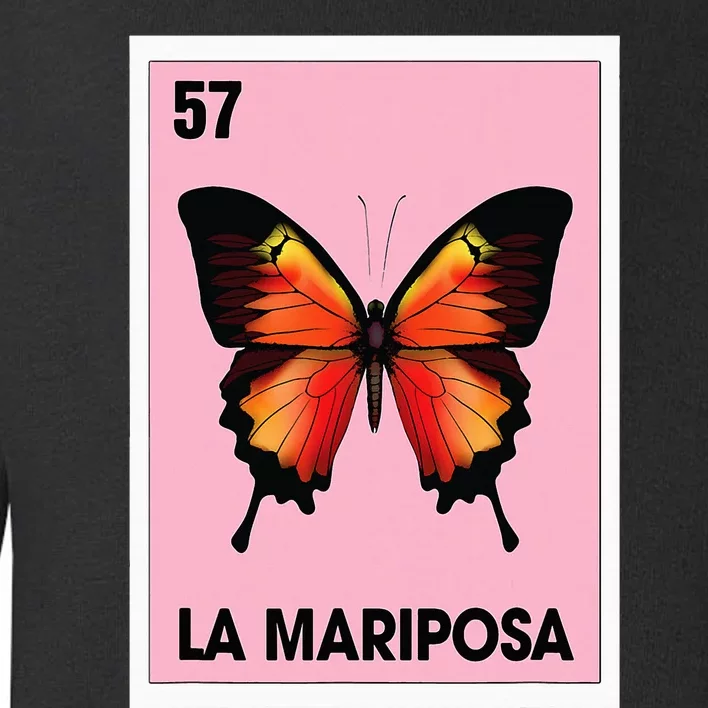 La Mariposa Mexican Bingo Card Game Butterfly Lover Spanish Toddler Sweatshirt