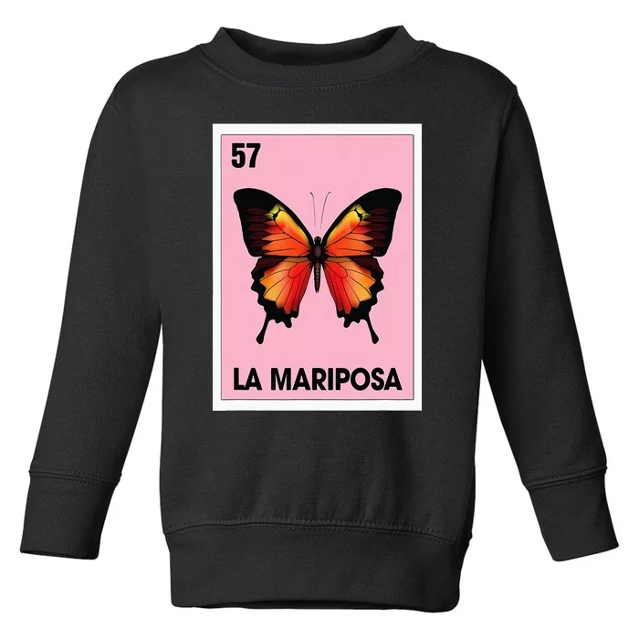 La Mariposa Mexican Bingo Card Game Butterfly Lover Spanish Toddler Sweatshirt