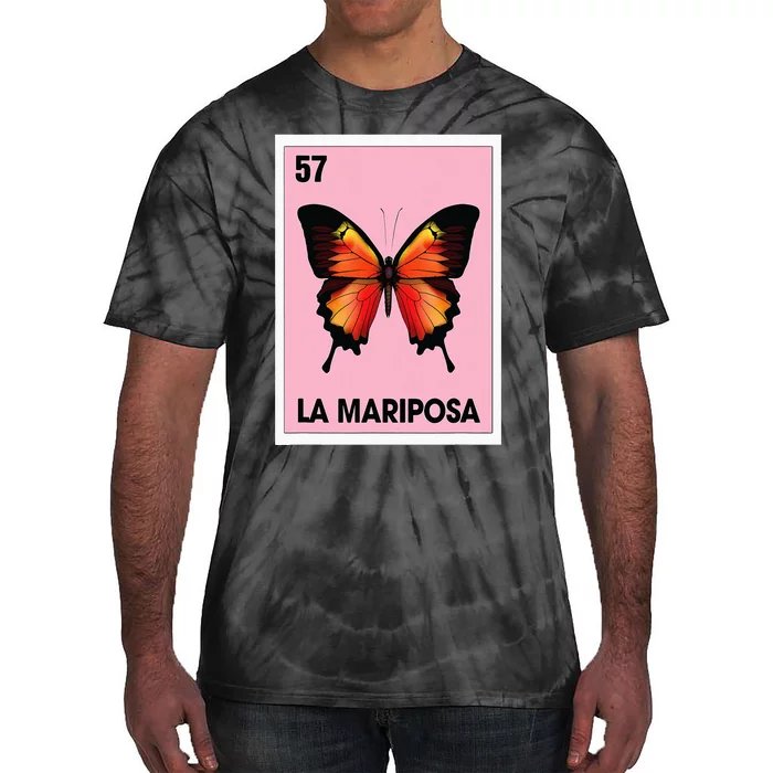 La Mariposa Mexican Bingo Card Game Butterfly Lover Spanish Tie-Dye T-Shirt