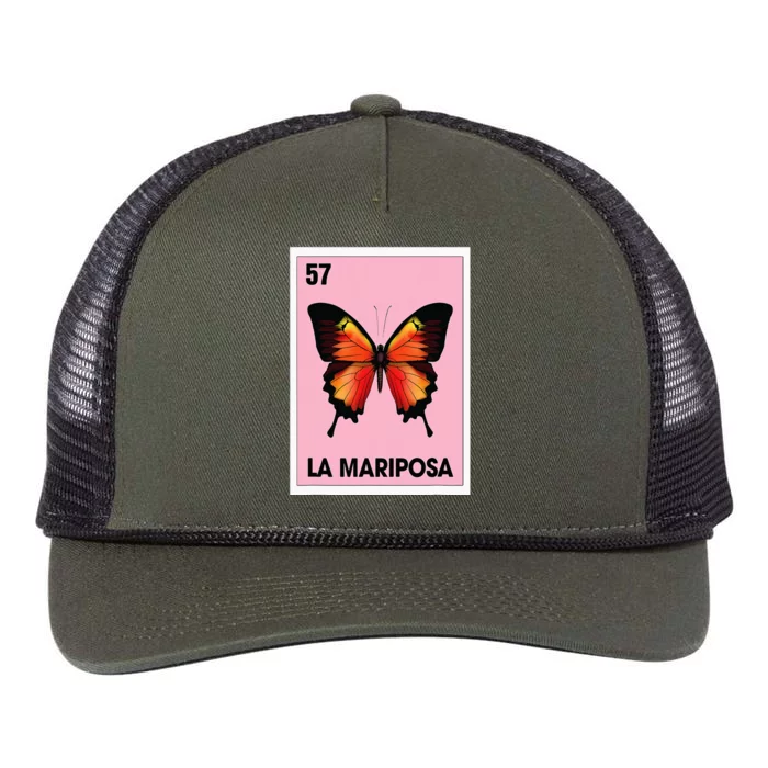 La Mariposa Mexican Bingo Card Game Butterfly Lover Spanish Retro Rope Trucker Hat Cap