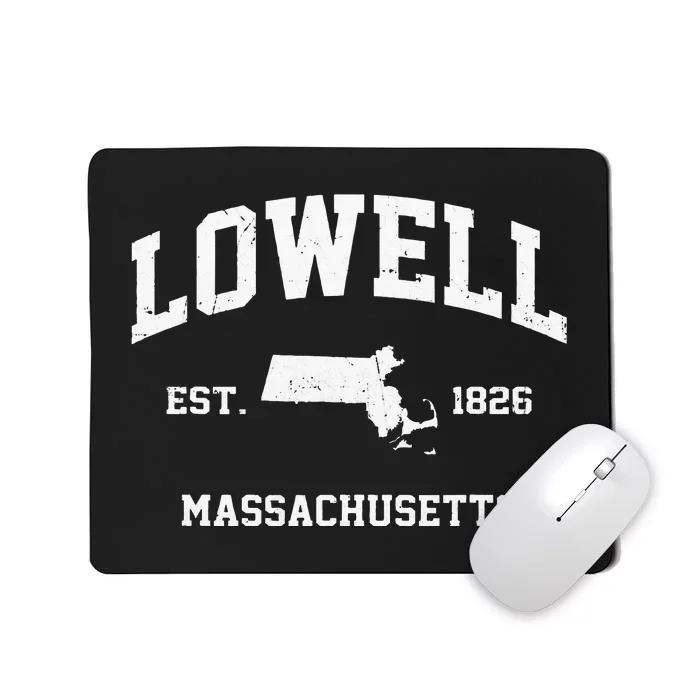 Lowell Massachusetts MA Vintage State Athletic Style Mousepad