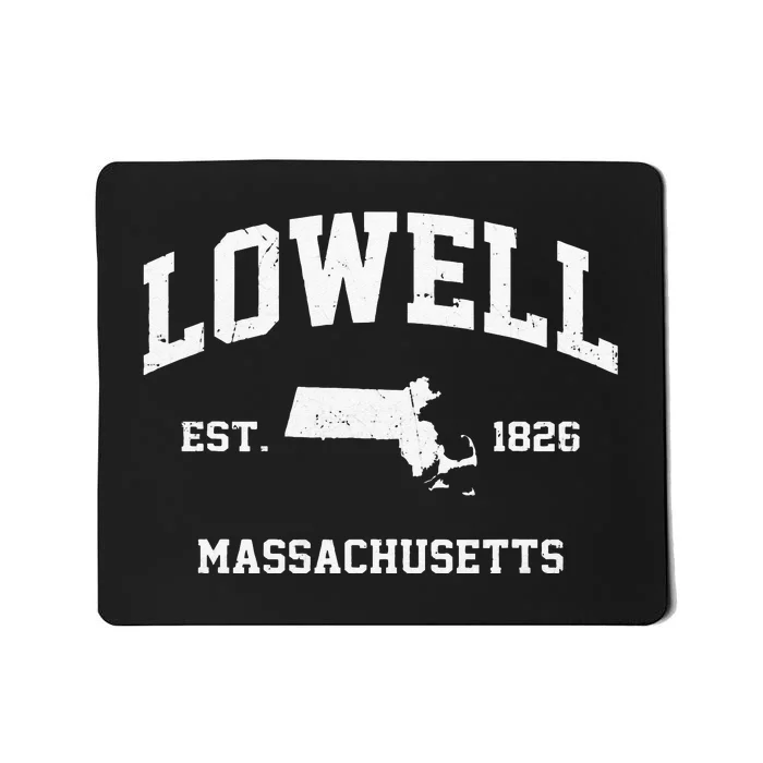 Lowell Massachusetts MA Vintage State Athletic Style Mousepad