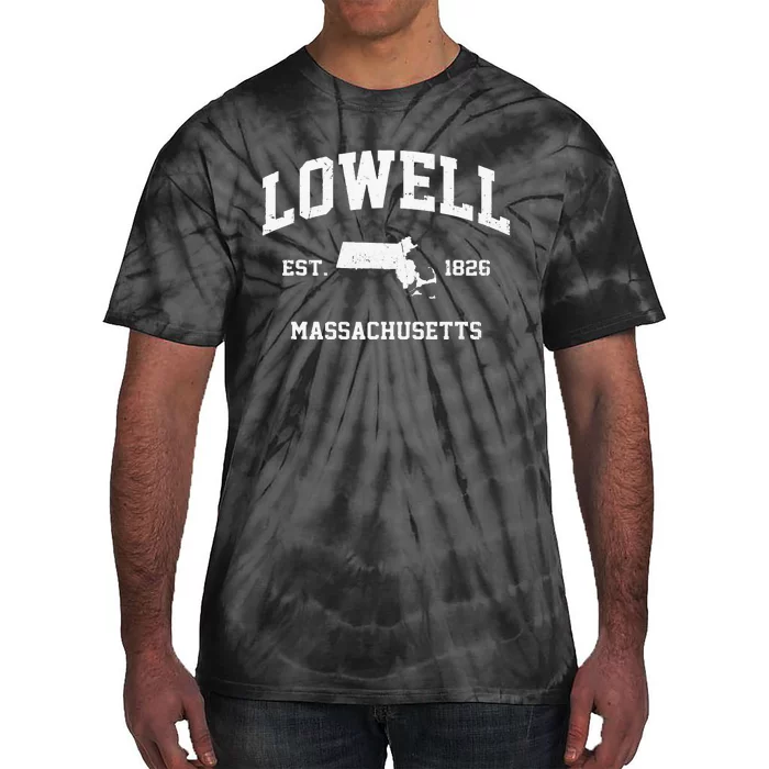 Lowell Massachusetts MA Vintage State Athletic Style Tie-Dye T-Shirt