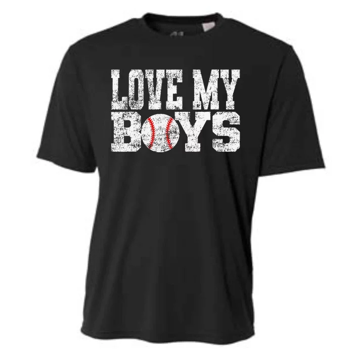 Love My Mom of Baseball Players Cooling Performance Crew T-Shirt