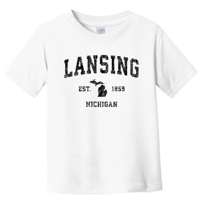 Lansing Michigan Mi Vintage Established Athletic Sports Design Toddler T-Shirt