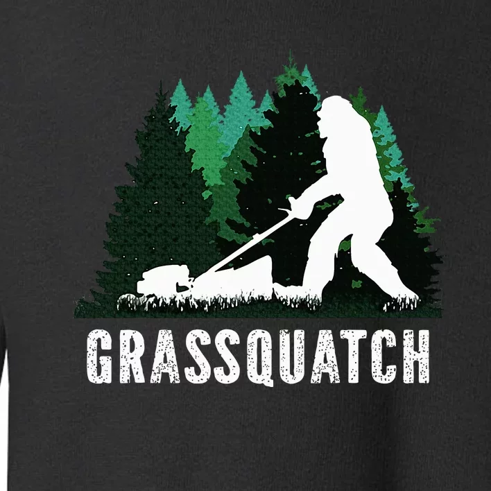 Lawn Mower Mowing Dad Landscaper Bigfoot Yeti Sasquatch Toddler Sweatshirt