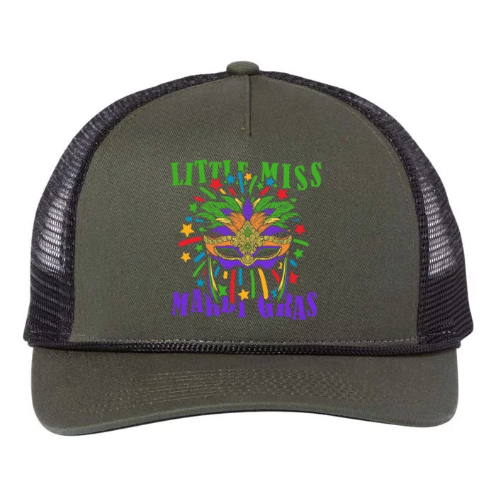 Little Miss Mardi Gras Funny Mardi Gras Costume Retro Rope Trucker Hat Cap