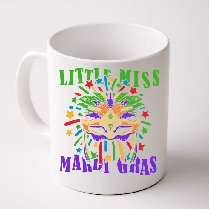 Little Miss Mardi Gras Funny Mardi Gras Costume Front & Back Coffee Mug