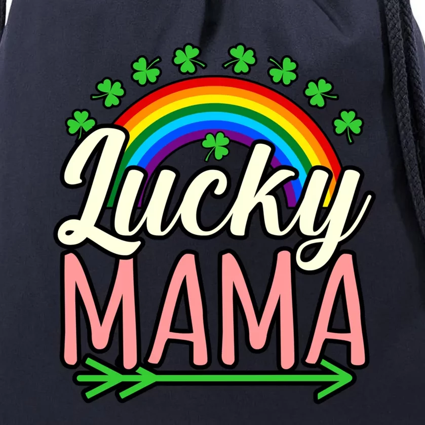 Lucky Mama Mommy Love Mom Mother’s Day Graphic Cool Gift Drawstring Bag