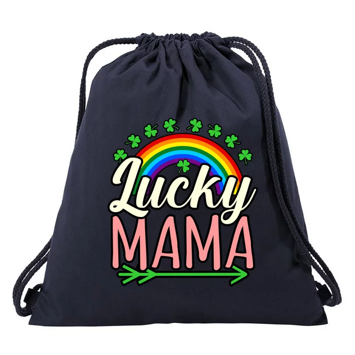 Lucky Mama Mommy Love Mom Mother’s Day Graphic Cool Gift Drawstring Bag