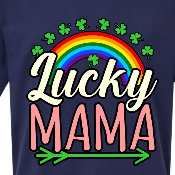 Lucky Mama Mommy Love Mom Mother’s Day Graphic Cool Gift Sueded Cloud Jersey T-Shirt