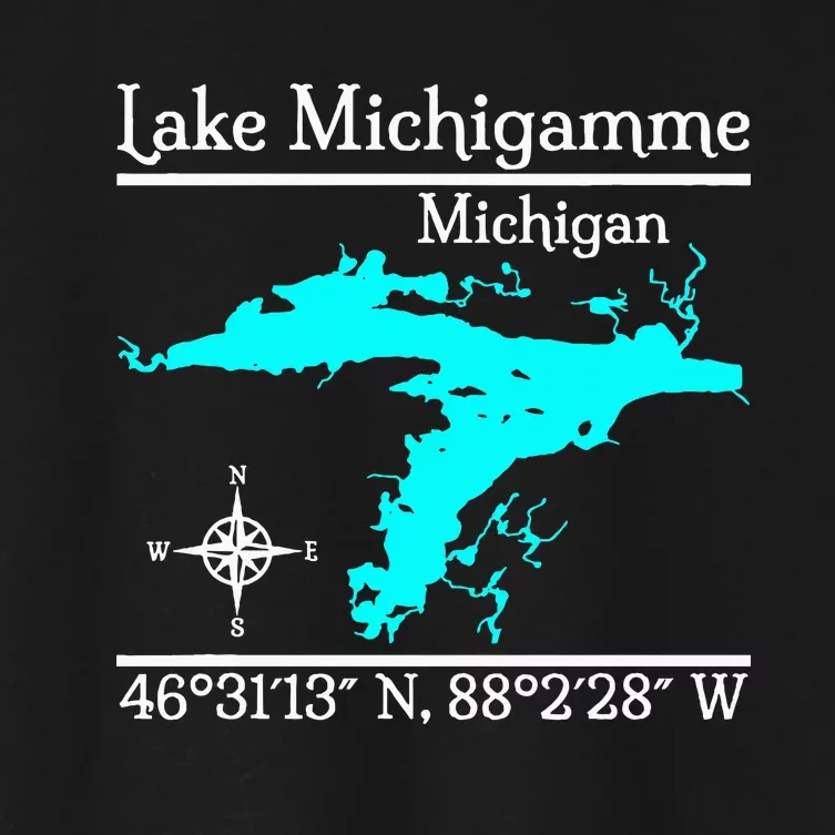 Lake Michigamme Michigan Women's Crop Top Tee