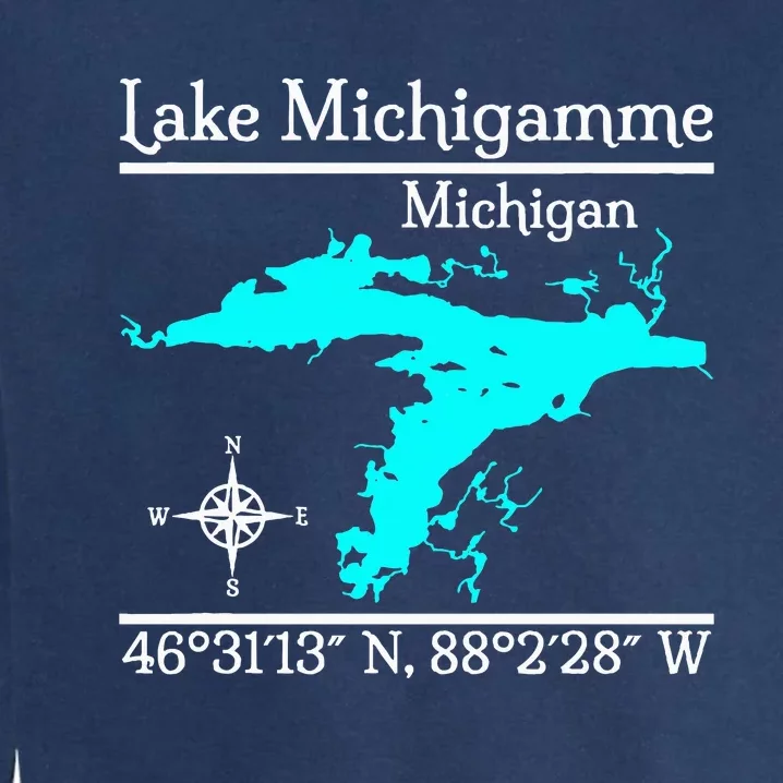 Lake Michigamme Michigan Garment-Dyed Sweatshirt