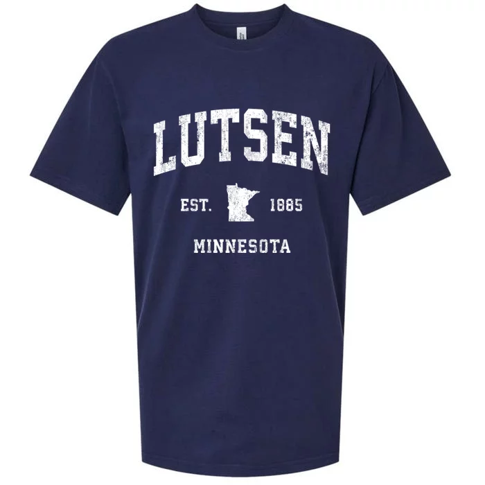 Lutsen Minnesota Mn Vintage Athletic Sueded Cloud Jersey T-Shirt