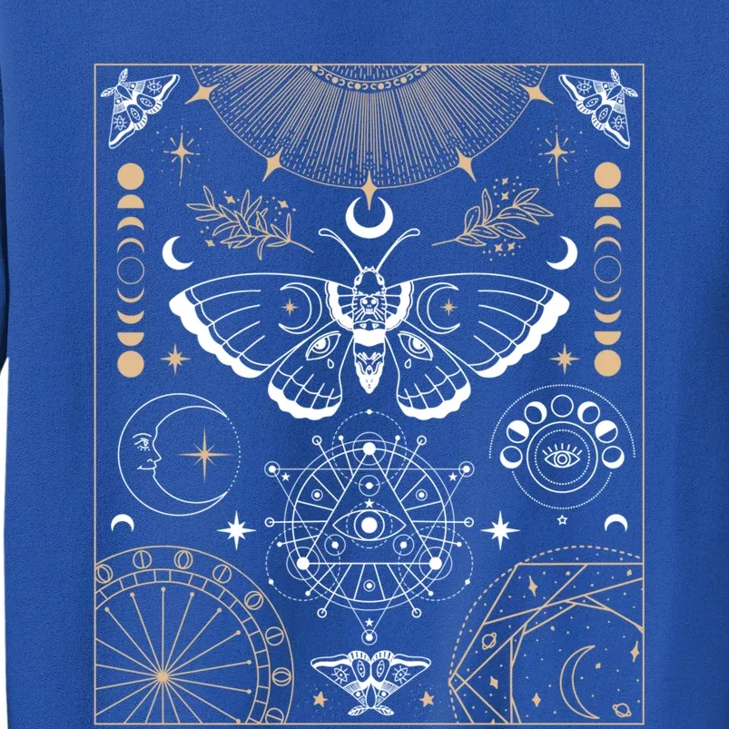 Luna Moth Moon Phases Witchy Dark Academia Aesthetic Gift Tall Sweatshirt