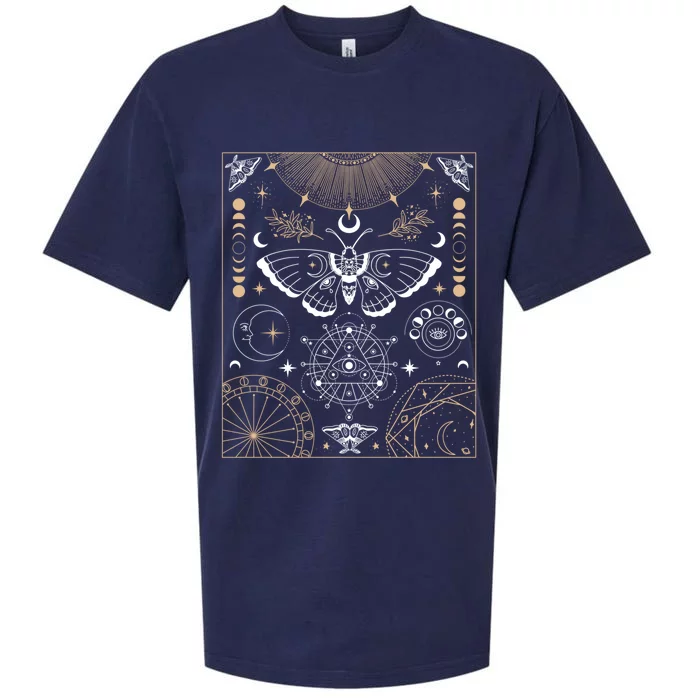 Luna Moth Moon Phases Witchy Dark Academia Aesthetic Gift Sueded Cloud Jersey T-Shirt