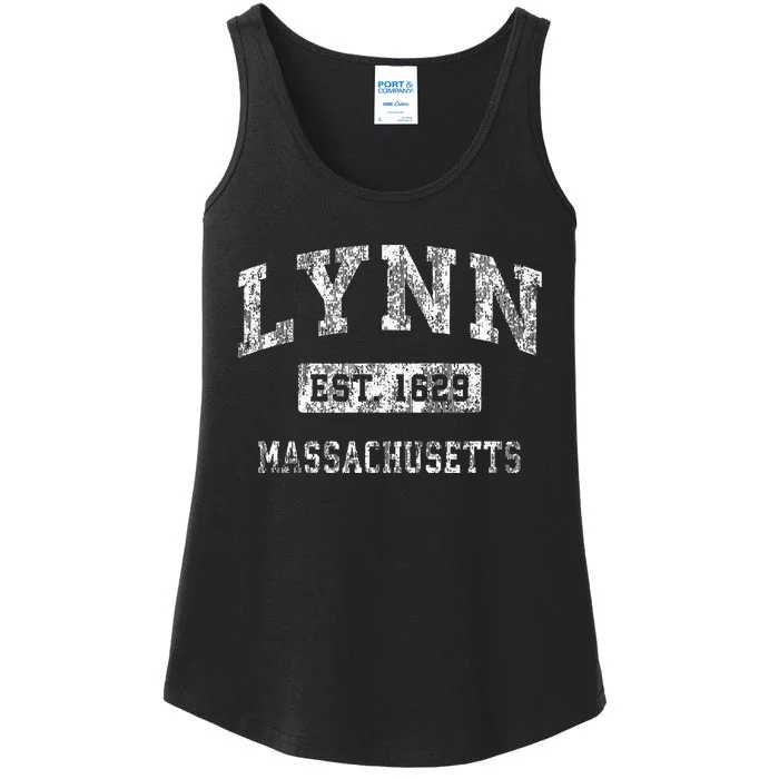 Lynn Massachusetts Ma Vintage Established Sports Ladies Essential Tank