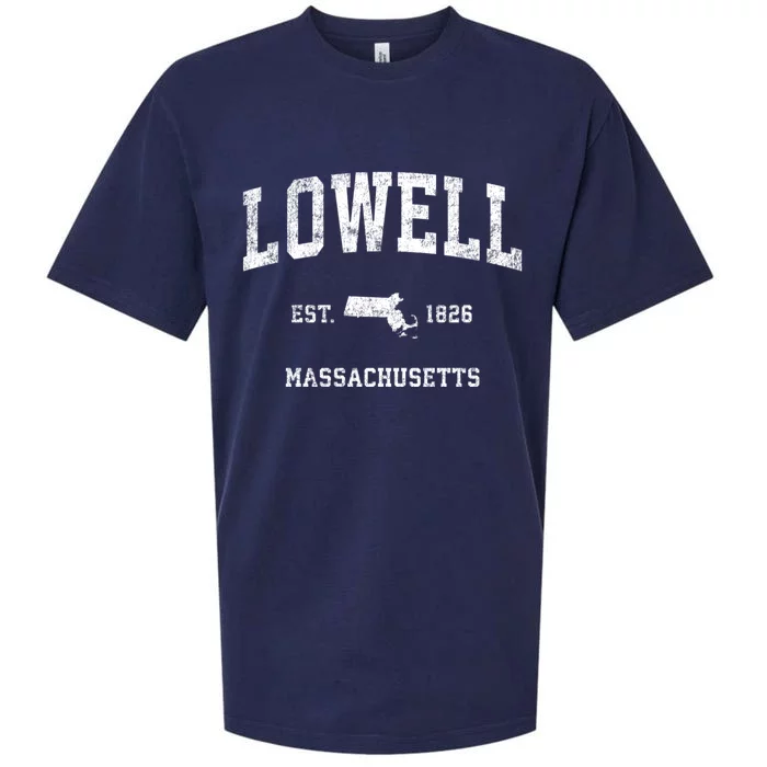 Lowell Massachusetts Ma Vintage Sports Sueded Cloud Jersey T-Shirt