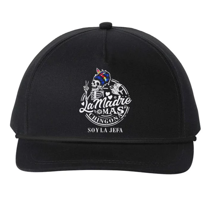 La Madre Mas Chingona Soy La Jefa Skeleton Lover Snapback Five-Panel Rope Hat