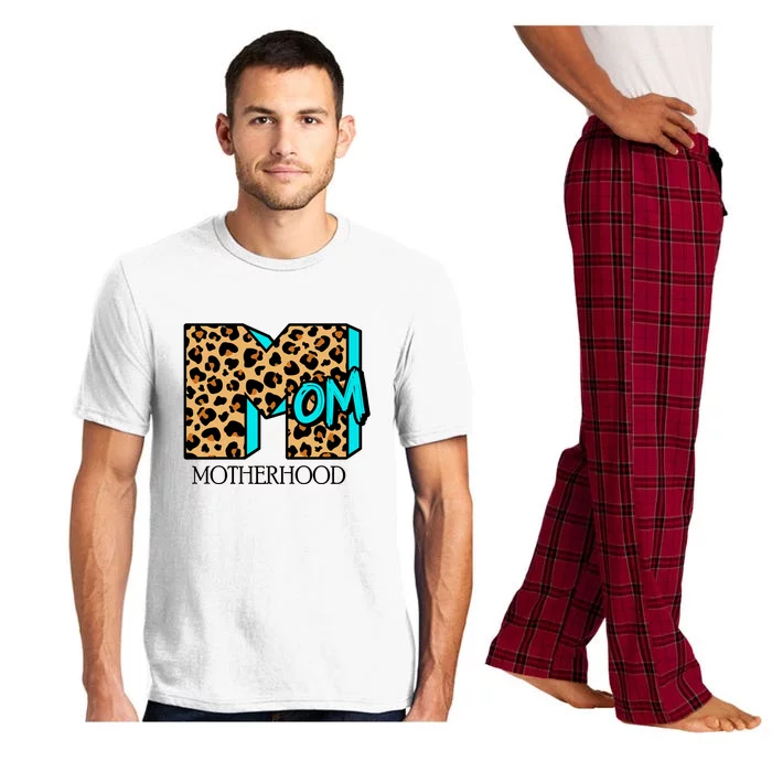 Leopard Mom Motherhood Pajama Set