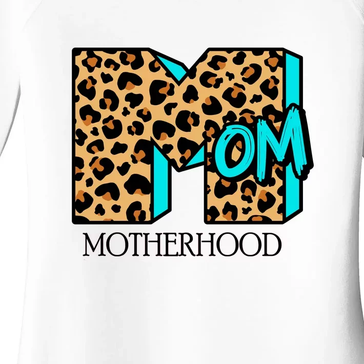 Leopard Mom Motherhood Women's Perfect Tri Tunic Long Sleeve Shirt