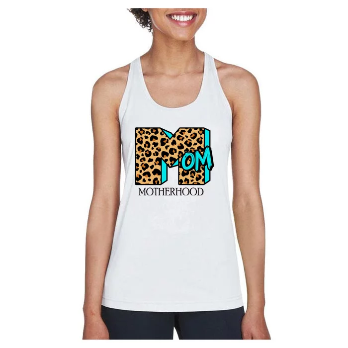 Leopard Mom Motherhood Women's Racerback Tank